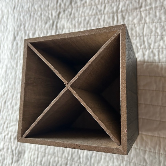 Joseph A. Collection Rotating Wooden Desk Organizer "STUFF" Pen/Pencil Holder - Picture 2 of 6